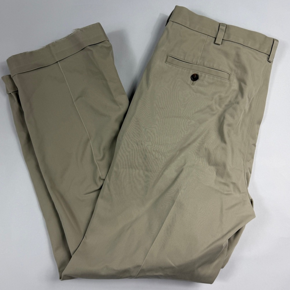 Brooks Brothers Chino Pants 38x32 Y2K Distressed VTG Vintage Vibe Pleated Khaki